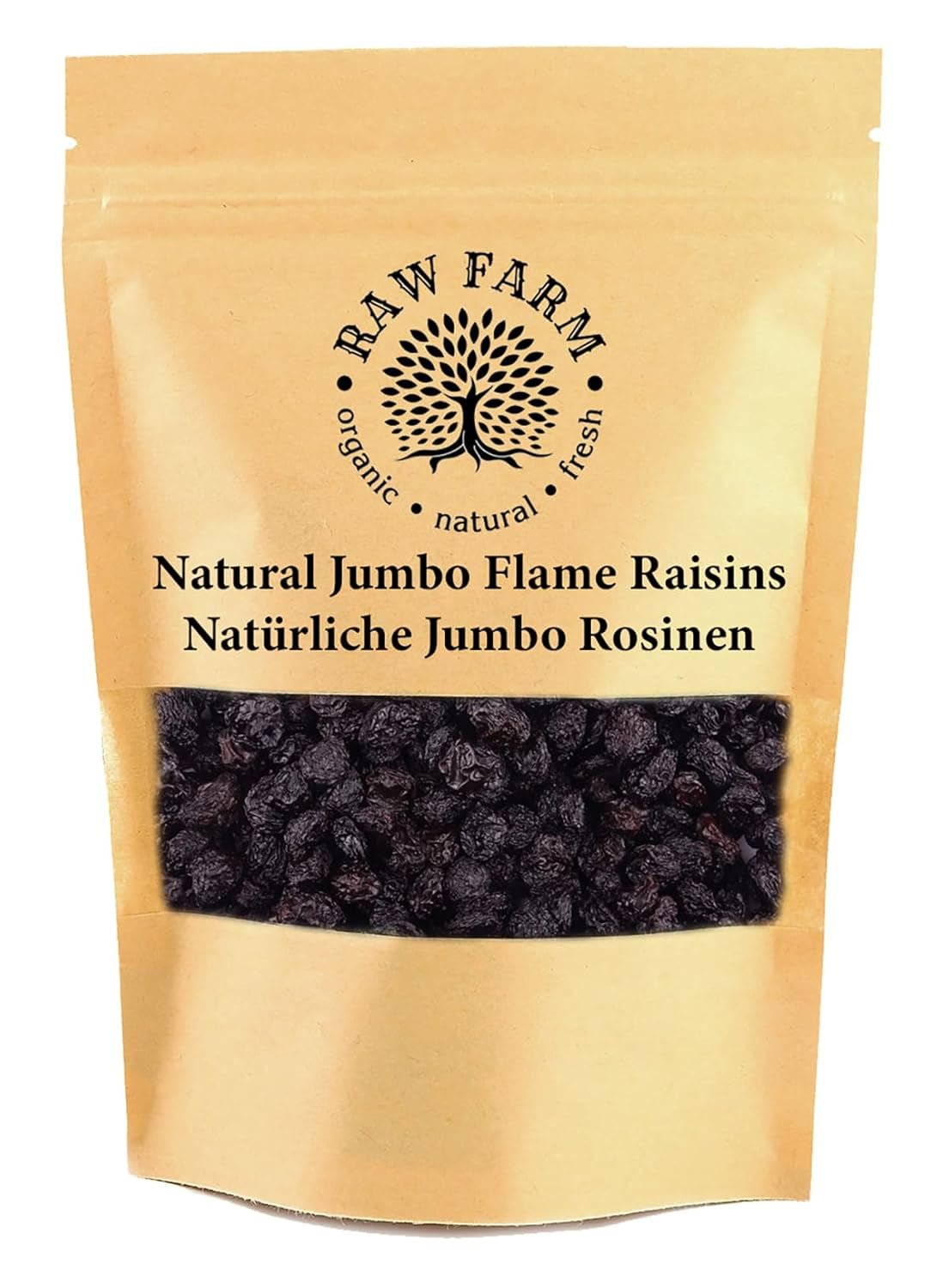 1 kg Jumbo Flame sultanor råa, hel frukt, glutenfria, sojafria, utan tillsatt socker, inga konserveringsmedel, inga sötningsmedel, med solrosolja Dehydrerade produkter Naty Shop Standardtitel