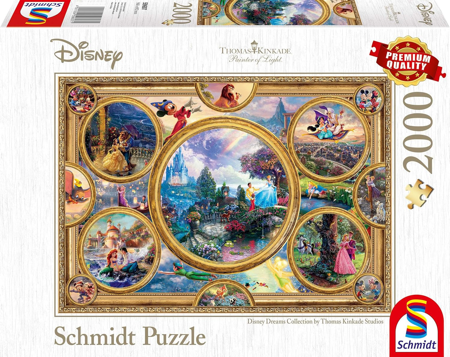 Schmidt Spiele 59607 Thomas Kinkade Disney Dreams Collection 2000 pussel Naty Shop Singel