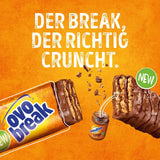 Ovomaltine OVO BREAK Wafer and Chocolate Bar - ett krispigt mellanmål med den omisskännliga smaken av vår populära Creme Crocante, naturligt utan palmolja (4 x 39g)