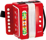 Janod - Dragspel Gioia - Musikinstrument för barn - Rollspel och tidig musikalisk utbildning - Med rem - Från 3 år, J07654 Jucarii Bebe Naty Shop