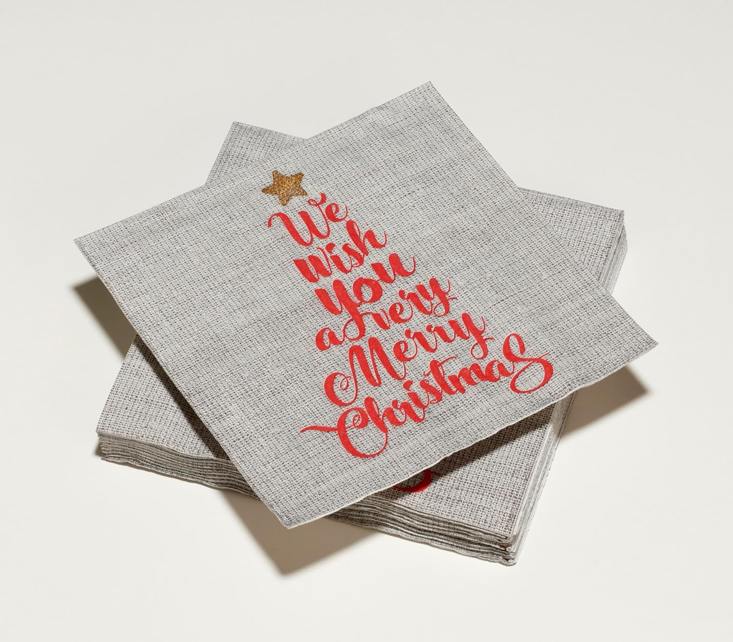 20 bomullsservetter, 33 X 33 Cm, 3 lager, Trädtext
