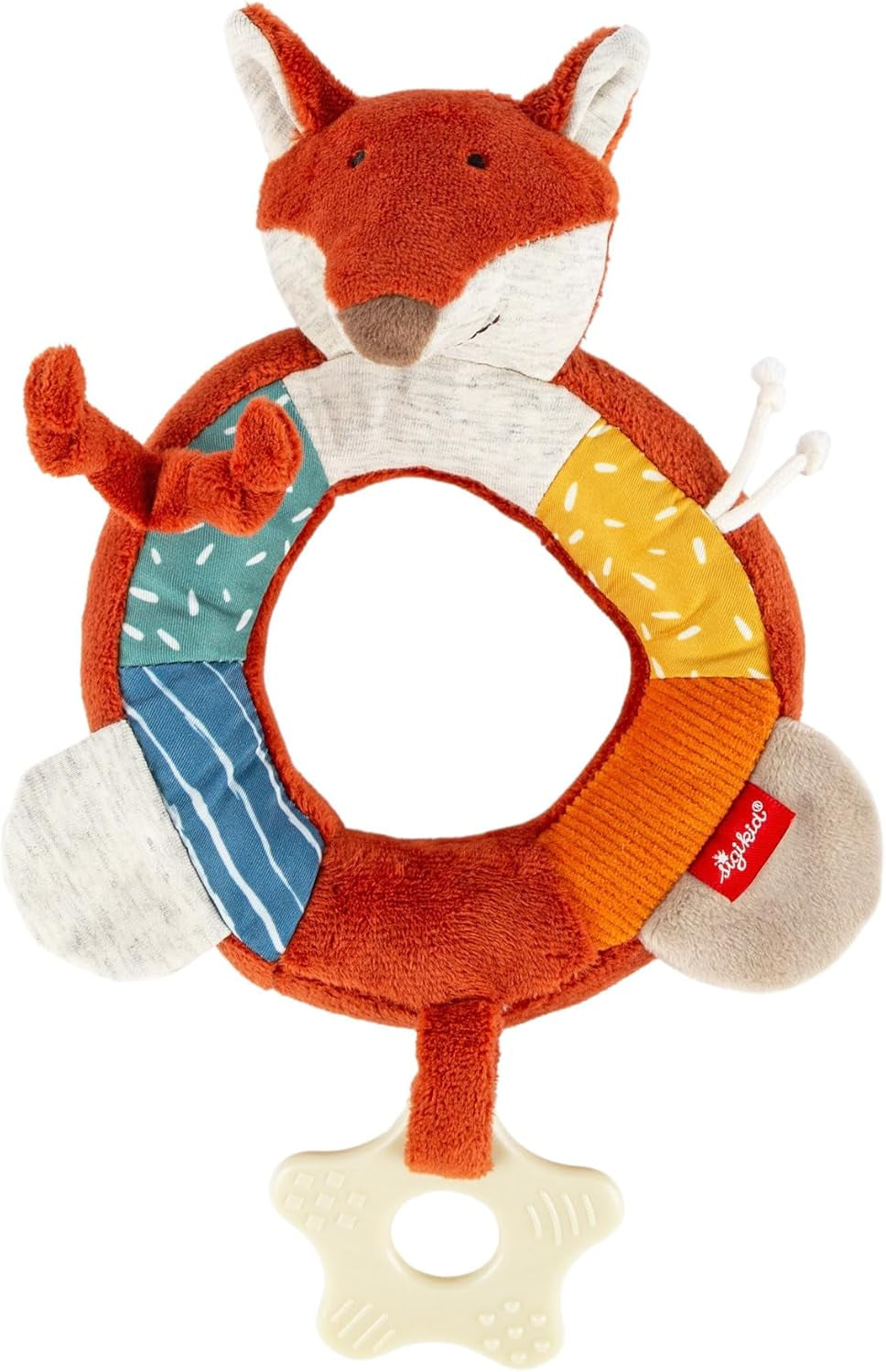 SIGIKID 40490 Aktiv ring Babyaktivitet PlayQ Flick- och pojkleksak för barn rekommenderas från 3 månader Flerfärgad babyleksaker Naty Shop Flerfärgad/räv