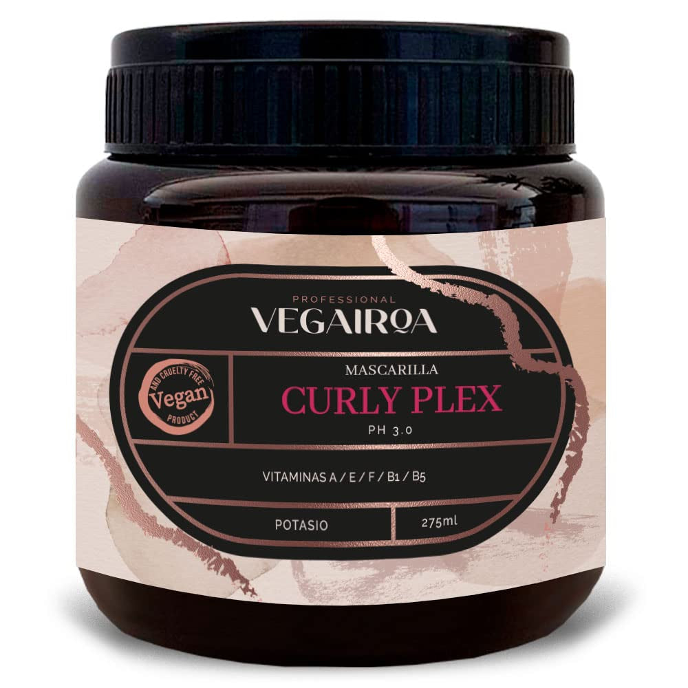 VEGAIROA - Curly Plex Mask - Mask för definierade lockar utan frizz - Djup fuktgivande vård - För lockigt eller vågigt hår - Professionell vegansk frisörprodukt - 300ml Naty Shop Hair Mask Standardtitel