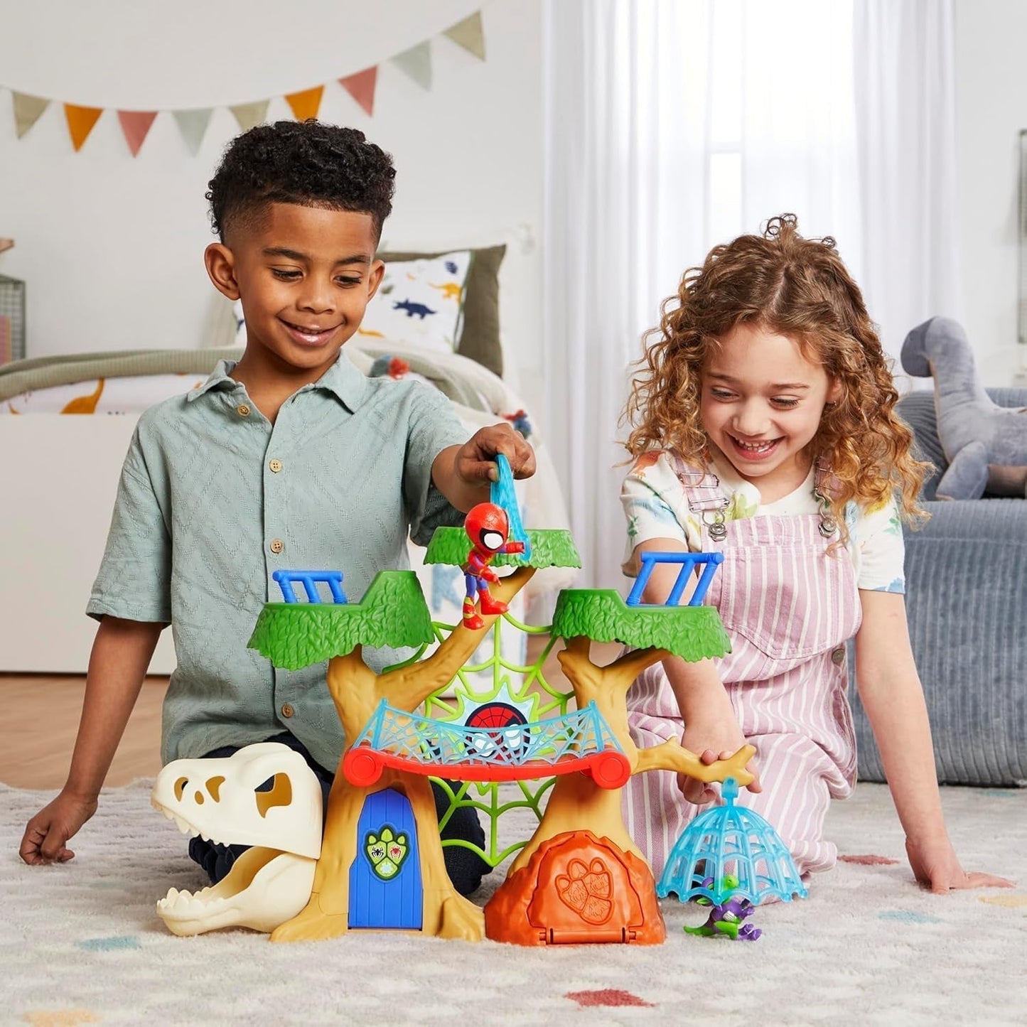 Marvel Spidey och hans supervänner Dino Treehouse Superhjälte Playset Actionfigurer Naty Shop