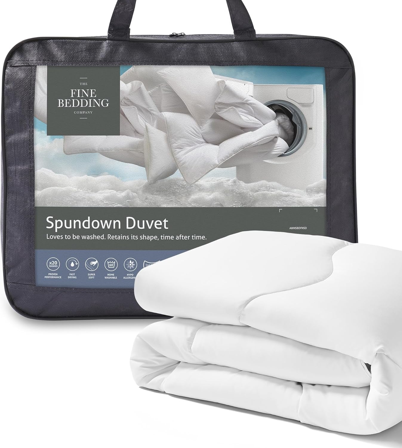 Dubbel Spundown Täcken 4,5 Tog Lätt hypoallergen Varm Tvättbar Sommar Täcken Dubbelsäng Lyxhotell Kvalitetsskydd med våra återvunna material Naty Shop Sommartäcken och täcken (4,5 Tog) Dubbelsäng