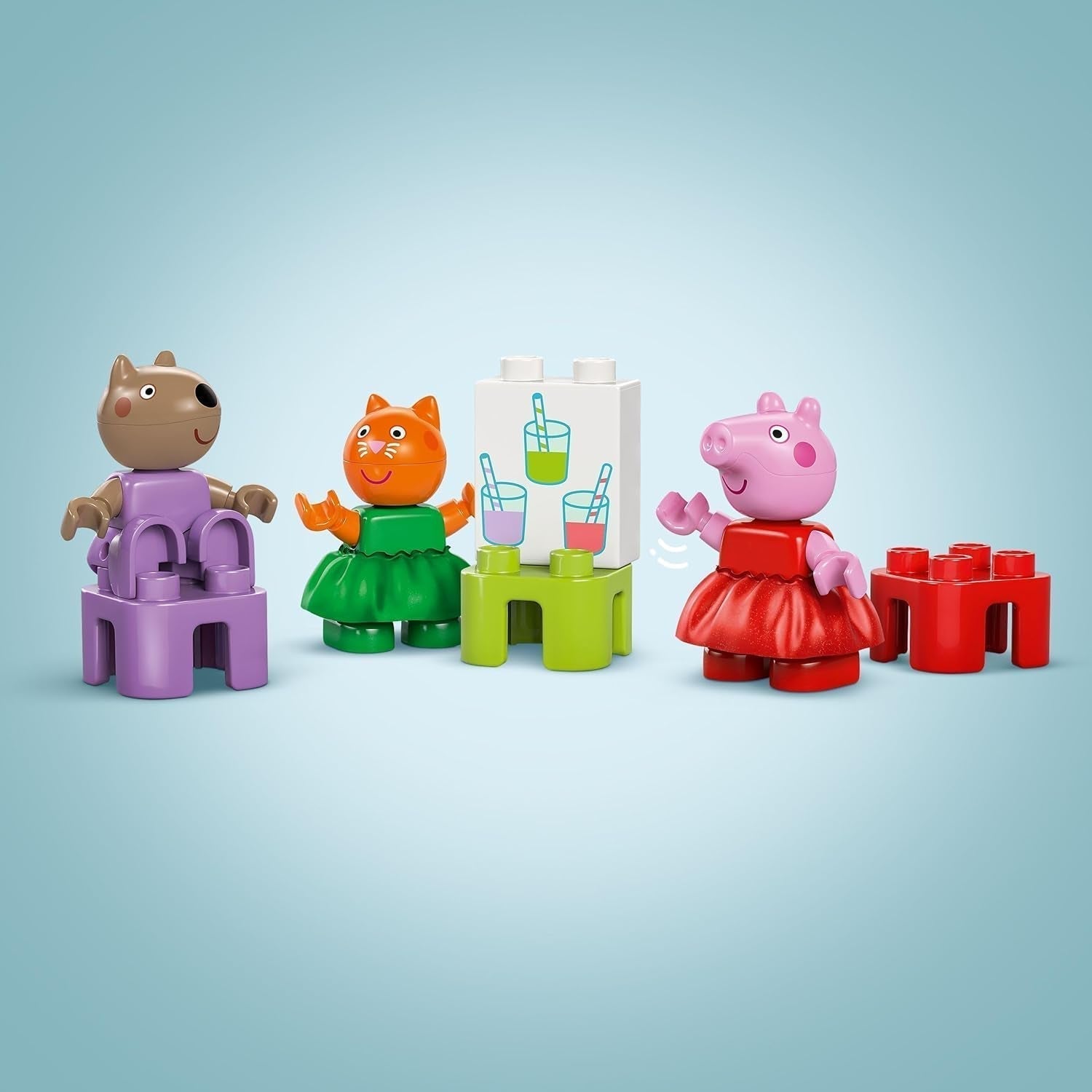 LEGO DUPLO Peppa Wutz Fairground - Barnleksaker och motoriska leksaker för åldrarna 2+ - Förskolespel med stort hjul, rutschkana och 3 figurer inklusive Mollie Kitty och Klausi Kläff - Present till barn 10453 Byggset Besuche den LEGO-Store