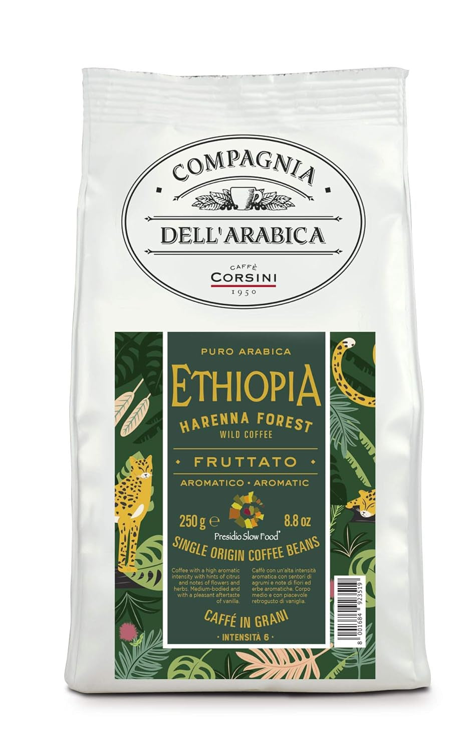 Caffè Corsini - Kaffeebohnen 3x250g Compagnia Dell'Arabica Set Guatemala/Äthiopien/El Salvador, Einzelner Ursprung, totalt 750g