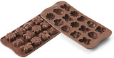 Silikomart 199199, form för choklad, vårmodell, 15 praliner, Brown Kitchen Naty Shop