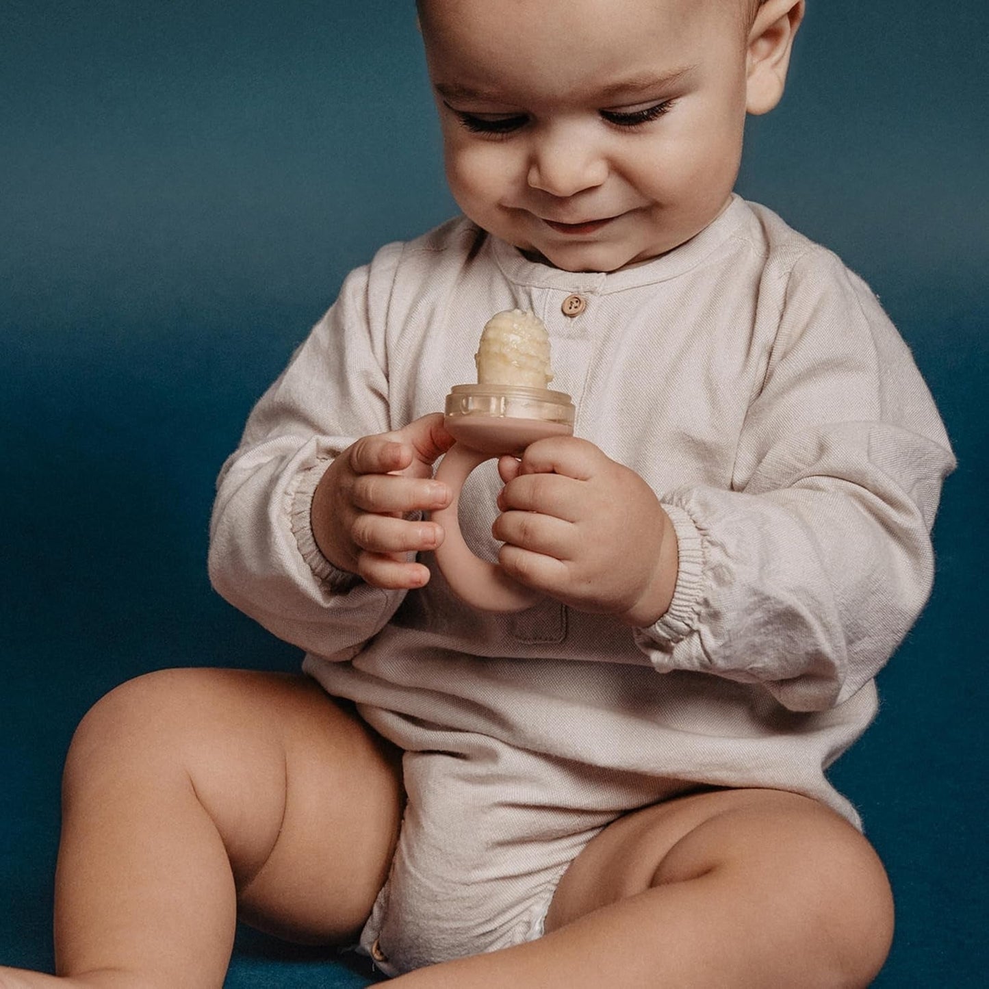 Suavinex Baby Chewing Guard Silikon av livsmedelskvalitet med lock Lätt att rengöra Diskmaskin och fryssäker lugnar tandköttet 6 månader Grönt