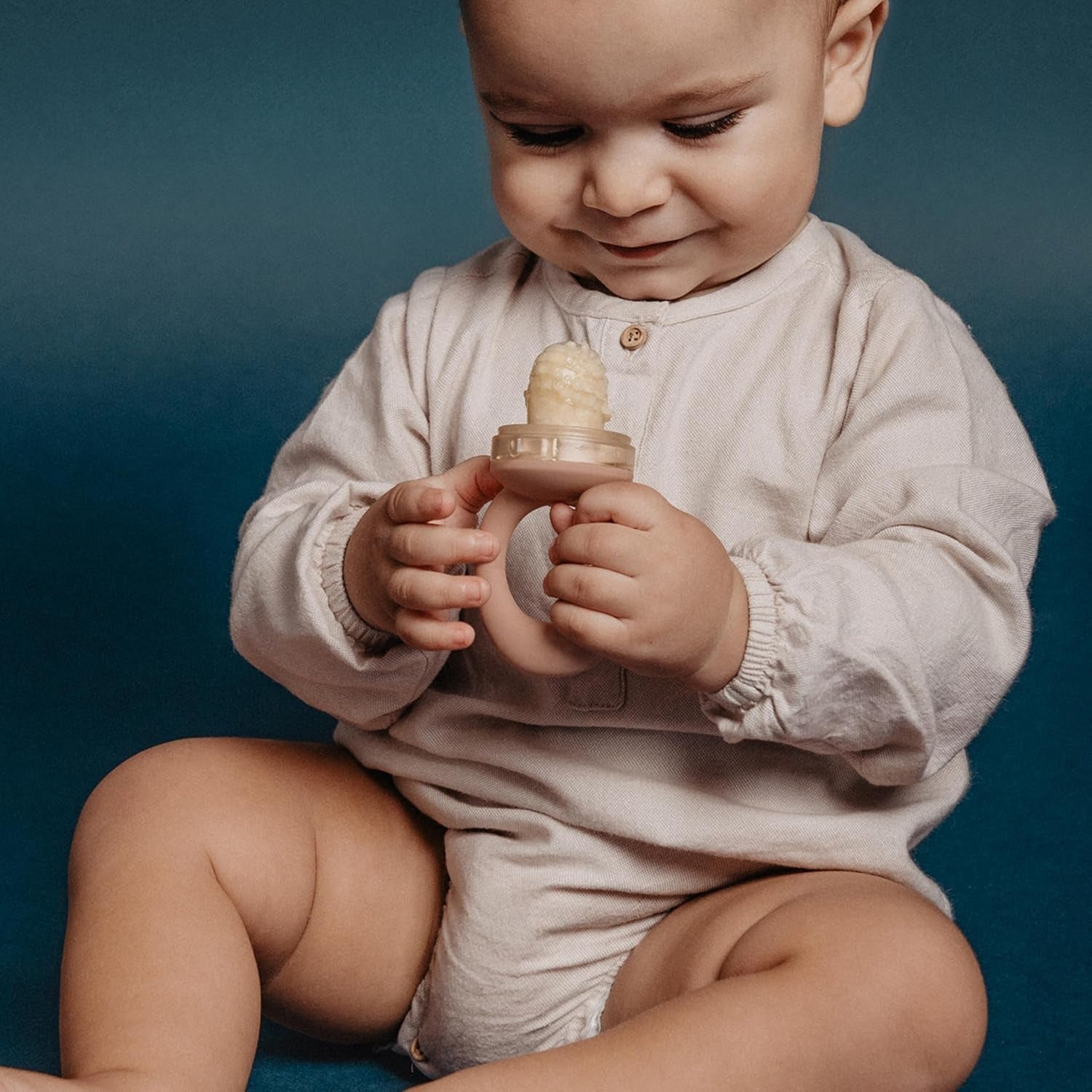 Suavinex Baby Chewing Guard Silikon av livsmedelskvalitet med lock Lätt att rengöra Diskmaskin och fryssäker lugnar tandköttet 6 månader Grönt