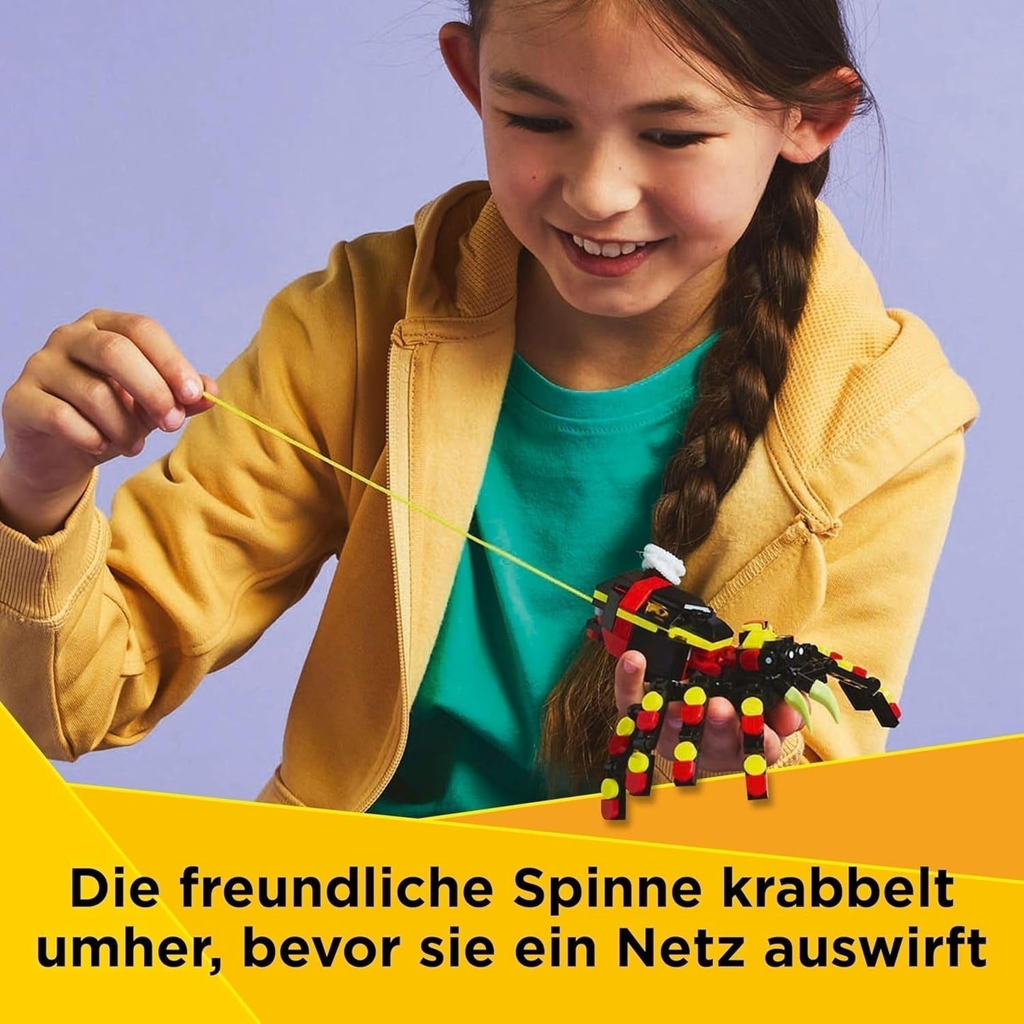 LEGO Creator 3In1 Vilda djur: Överraskningsspindel - leksak att bygga om till en skorpion eller ormfigur - byggset med 3 modeller - present till pojkar och flickor från 7 år 31159 Byggset Besuche den LEGO-Store