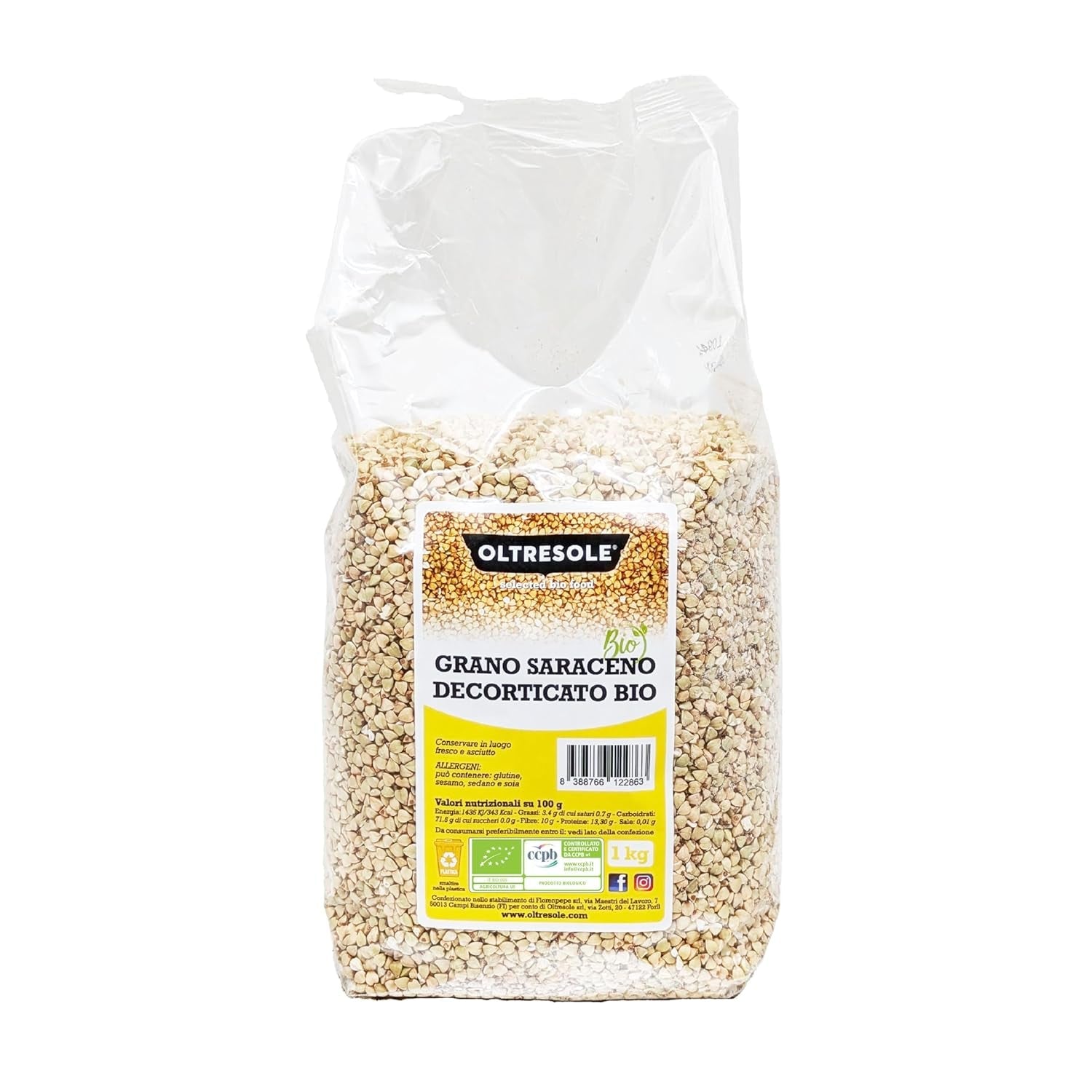 - Organic Buchweizen geschält 5 Kg - Getreide, nicht wärmebehandelt, aus biologischem Anbau, Convenience Package