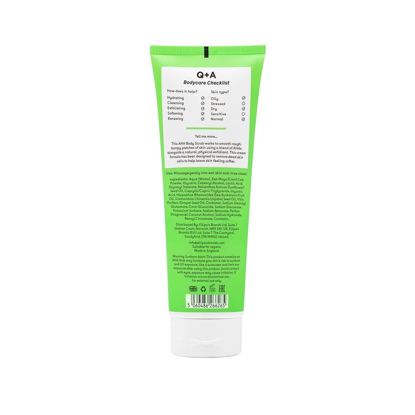 AHA peeling kroppsskrubb, 250 ml Cosmetics and Beauty Naty Shop