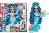 Rainbow High Winter Wonderland - Skyler (blå) - 28 cm Hidden Magic Water Accumulating Snow Fashion Doll med Snowman Set, lämplig för 4-12 år gamla barn och samlare Naty Shop Skyler Dolls (blå)