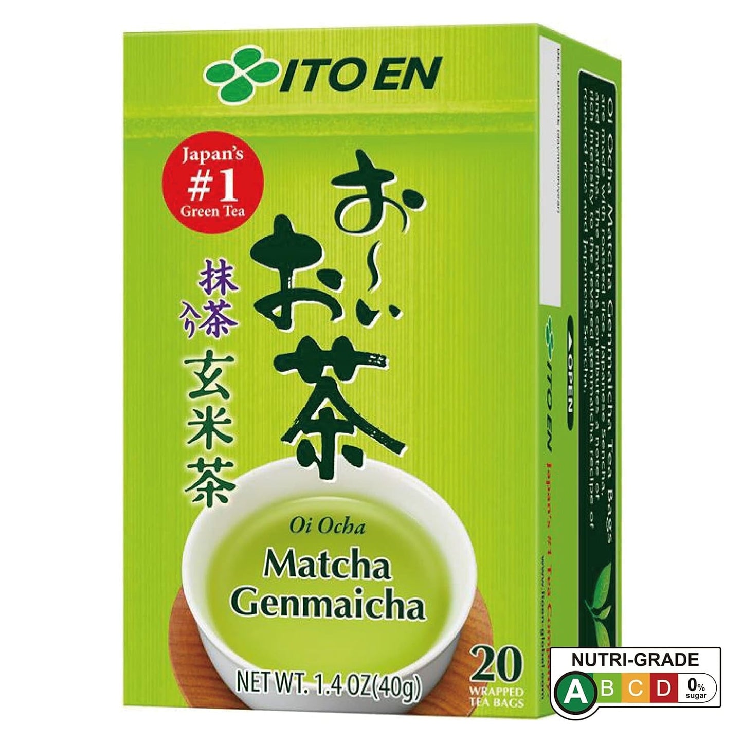 ITO EN Oi Ocha Matcha Genmaicha te, 2 g tepåsar (20 st./förpackning)