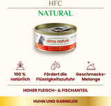 Almo Nature HFC Naturligt våtfoder för katter - Diverse recept med kyckling - 6 x 70g
