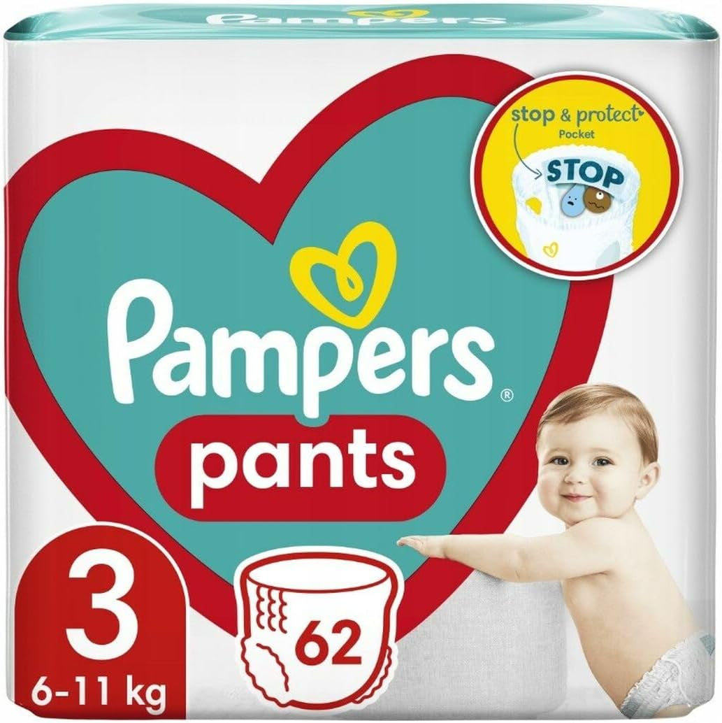 Pampers Byxblöjor storlek 5 (12-17 kg), 48 st, skydd och komfort. Lätt att använda Pampers blöjor.