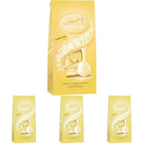 Lindt LINDOR choklad cheesecake bollar | 137g påse | Mjölkchoklad med smält-i-munnen cheesecake-fyllning | Gåva av choklad | Gåva av choklad | LINDOR 75 år (paket med 4)
