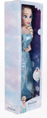 Disney Frozen Playdate Elsa Giant Doll 80 cm av Jakks Pacific Helledad docka med 11 artikulationspunkter Inkluderar hårborste och tillbehör