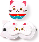 Relaxeazzz Mask Resekudde - Maneki Neko Lucky Cat Charm Resekuddar Naty Shop Standardtitel