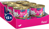 Vitakraft Poésie Mousse, våt kattmat, luftigt skum, med lax, utan tillsatt socker eller spannmål (12 x 85g)