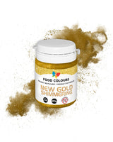 Ätbart glitter med metallisk effekt, Nytt guldskimrande, 20 gram Glitter Naty Shop Standardtitel