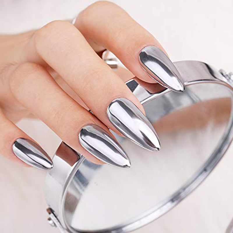 Chrome Nail Powder Aurora Ice Shimmer Chrome Pigment Powder 4ST Chrome Powder Nägel Nail Art Nageldesign
