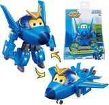 Super Wings 5" Transforming Characters 2-Pack Transforming Supercharged Jett + Tino Transformer Toy för pojkar och flickor i åldrarna 3+ Röda actionfigurer Naty Shop Jerome