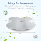 Elegear Memory Foam Kudde med svalkande kuddöverdrag Nacksmärtskudde Sidosömnskudde Ergonomisk kudde Ortopedisk kudde för sidosömmar Rygg Buken 63X 10/14 X36Cm Cervikala ortopediska kuddar Naty Shop