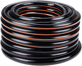 BLACK+DECKER Trädgårdsslang 15 meter - Ø19MM - Slitstark PVC - Vattna trädgården, tvätta bilen, fylla poolen - Kompatibel med alla vanliga kranar - Svart/Orange