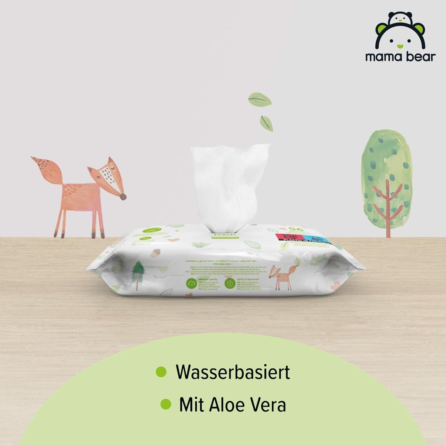 Färska babyservetter med Aloe Vera Mama Bear Naty Shop