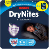 DryNites Absorberande sängvätningsblöjor för pojkar 4-7 år (17-30 kg), Jumbo månadspaket, 64
