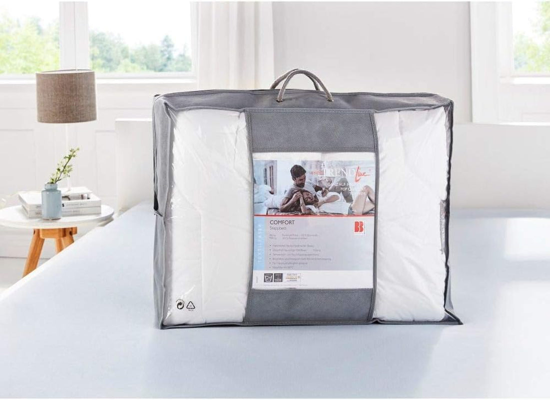Badenia Trendline Comfort duntäcke, varmt vinterduntäcke med 90% dun & 10% klass I fjädrar, 135 X 200 Cm, dun Pass Tested & Oeko-Tex Certified, Tillverkad enligt tysk kvalitetsstandard Täcken och täcken Naty Shop