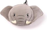 Resekudde, rund, plysch, elefant- och ögonmask, unisex, en storlek, unisex, unika resekuddar i midjan Naty Shop