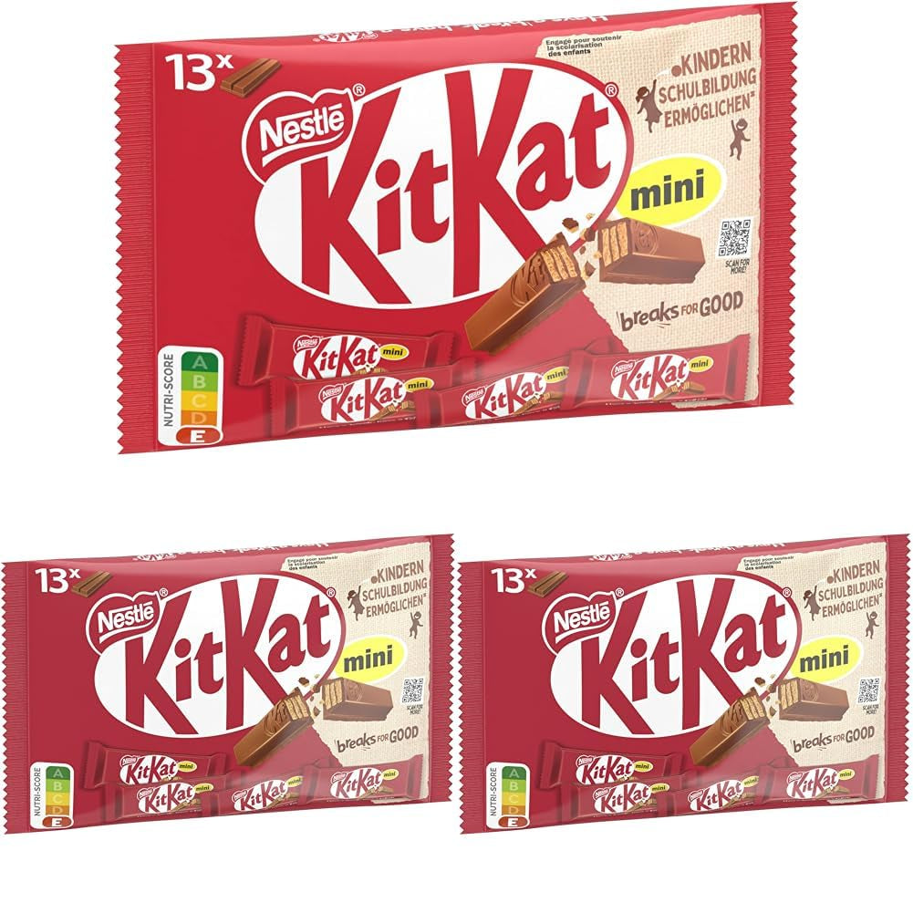 Nestlé Mini Chokladkakor Mjölkchoklad Crunchy Wafer Bars 3-pack (1 x 217g)