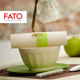 Fato - Naturliga 4-faldiga engångspappersservetter, miljövänliga, 40-pack, storlek 38X38, 2-lagers, 100 % återvunnet papper