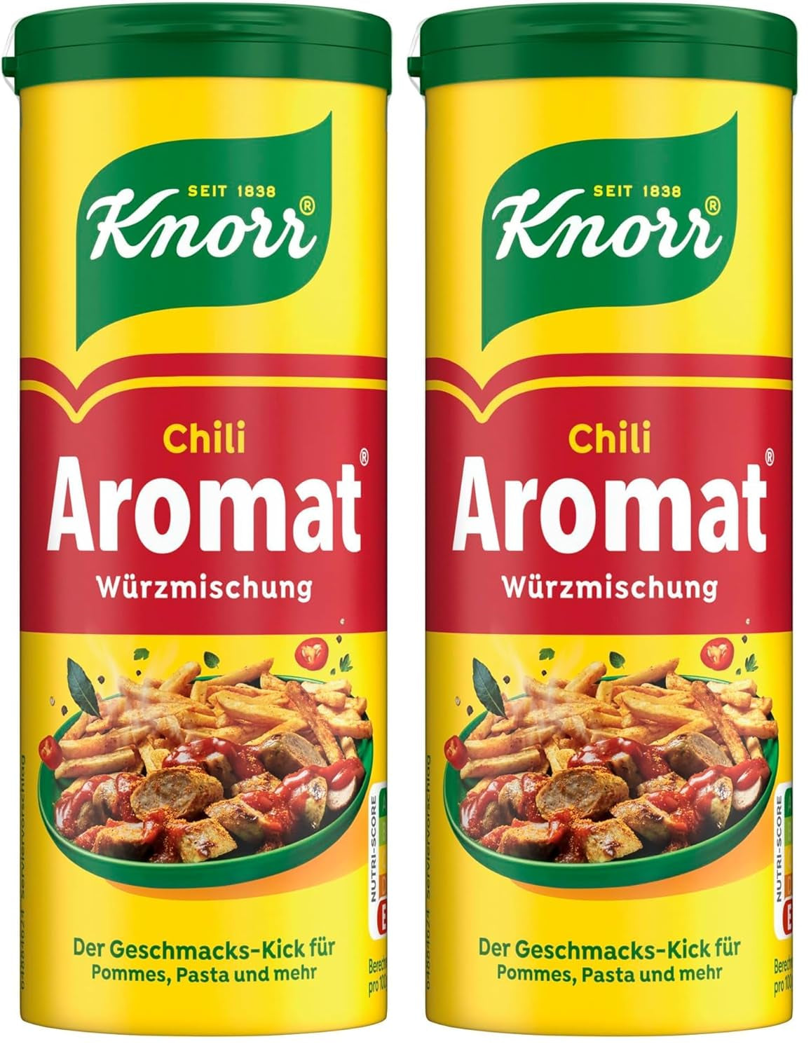Knorr Würzmischung Chili Smaksatt för snabba rätter att krydda och krydda potatis, pasta, grönsaker med mera 90 g