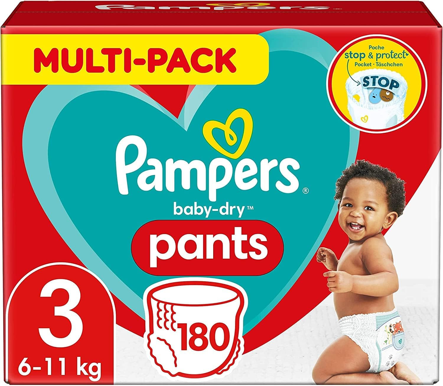 Pampers Baby-Dry Pants Größe 5, 160 Stück, 11kg-17kg, 360° auslaufsichere Passar dag och natt