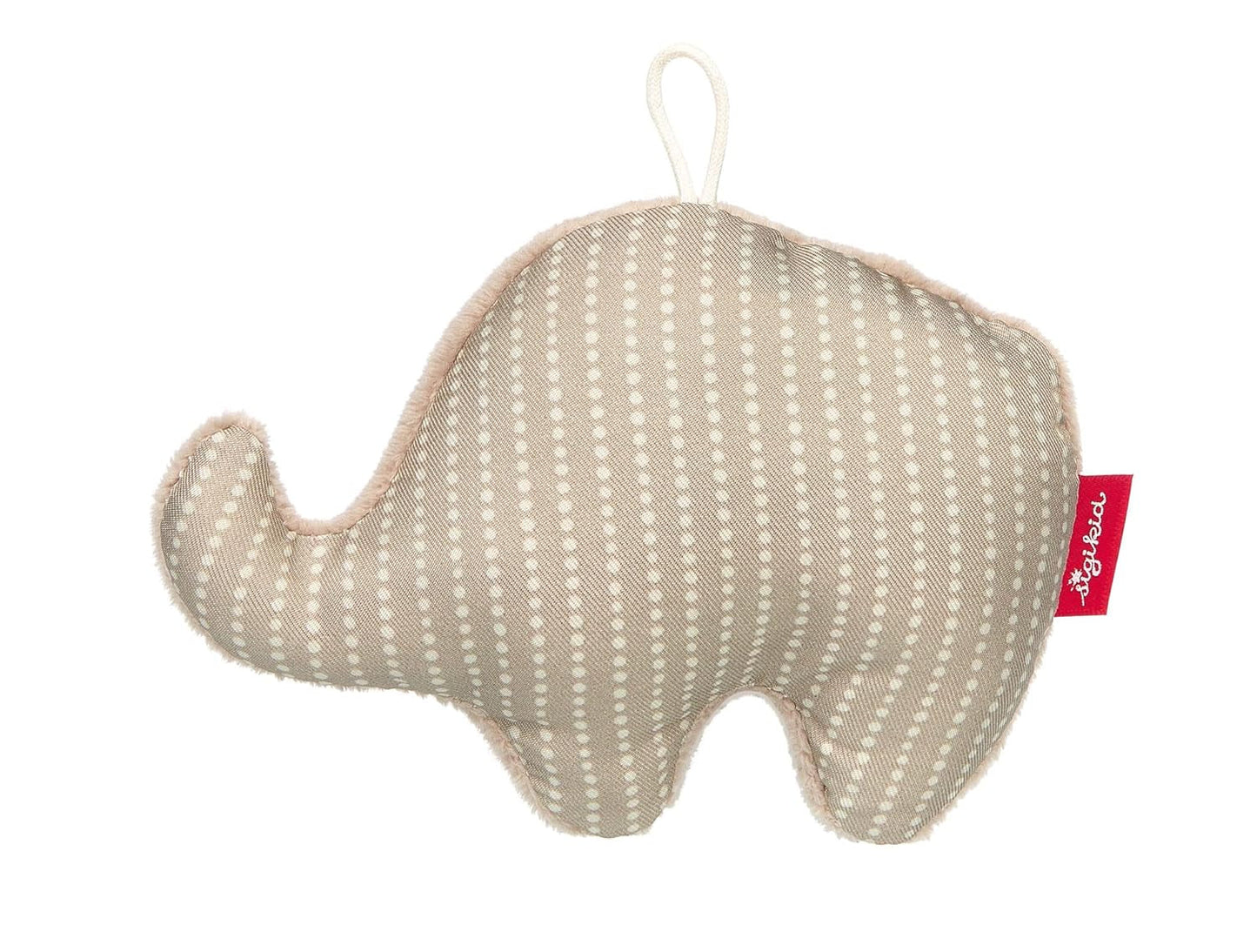 SIGIKID Catch Elephant, RedStars Baby Rattle Toy: Catch, Discover, Play, For Babies From Birth, nr. artikel 42951, beige-grå 13 cm Jucarii Bebe Naty Shop Standardtitel
