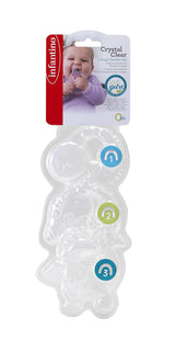 Infantino 316564-01 Infantino Transparenta tandringar - Mjuk tandring, gjord av icke-giftigt material, för sensorisk utveckling och stöd för barnsjukdomar, flerfärgad