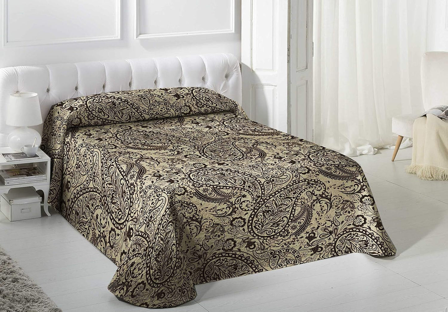 VIALMAN Lätt filt Sofia 29, Bomull Polyester, Brun, Cama 135: 230 X 270 Cm Sängar och filtar Besuche den VIALMAN-Store Brun Cama 135: 230 X 270 Cm