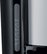SEVERIN "TypeSwitch" espressomaskin med termokanna, AromaSwitch för att välja mellan 2 bryggprofiler, kaffemaskin för upp till 10 koppar, 1000W, borstat rostfritt stål-svart, KA 4845