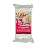 Funcakesfondant med marängsmak: Lätt att använda, smidig, smidig, mjuk och formbar, perfekt för att dekorera kakor, kosher och glutenfri. 1 kg