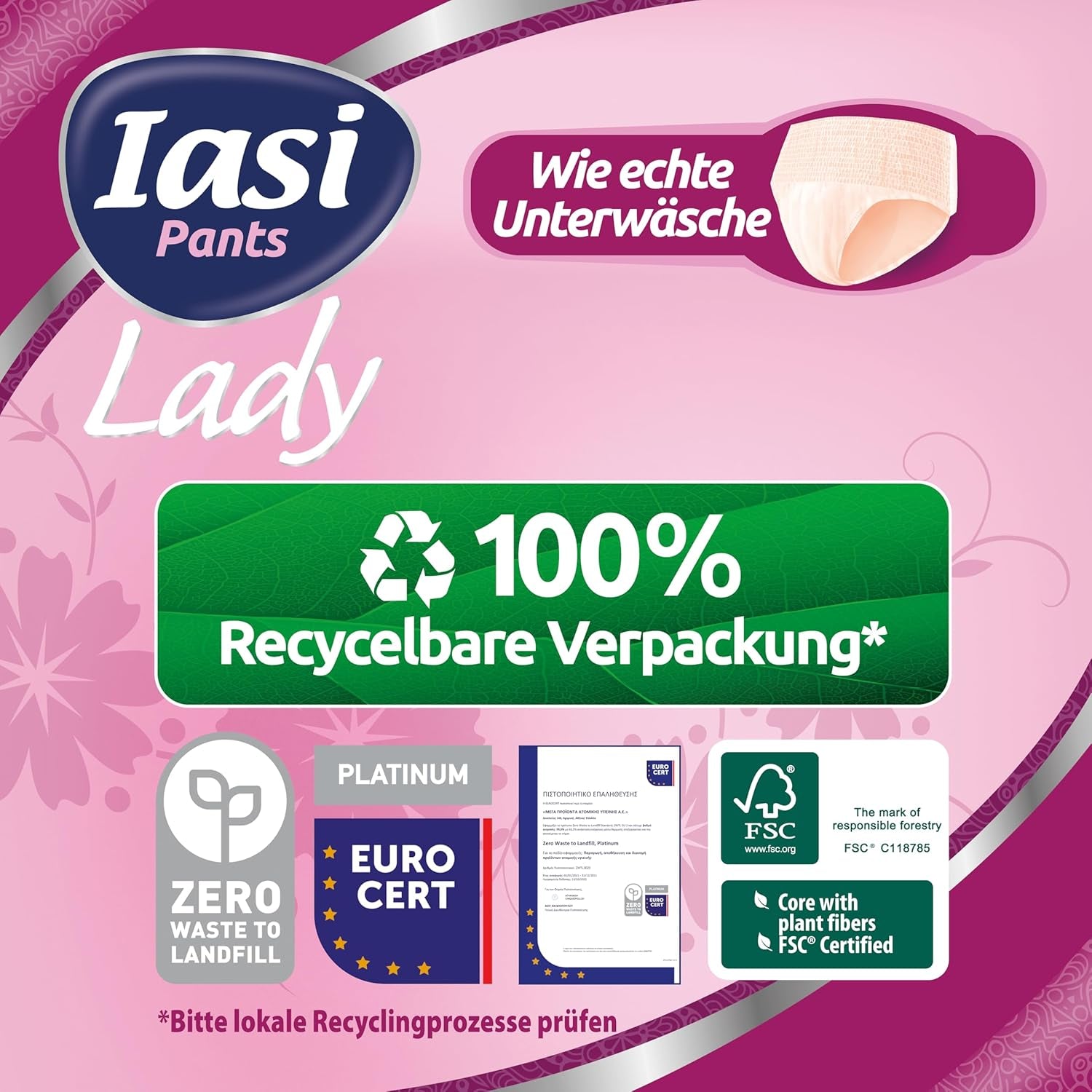 LADY Pants 48 Disponibel urininkontinensbyxor Absorbens Plus Size S för kvinnor 48 st