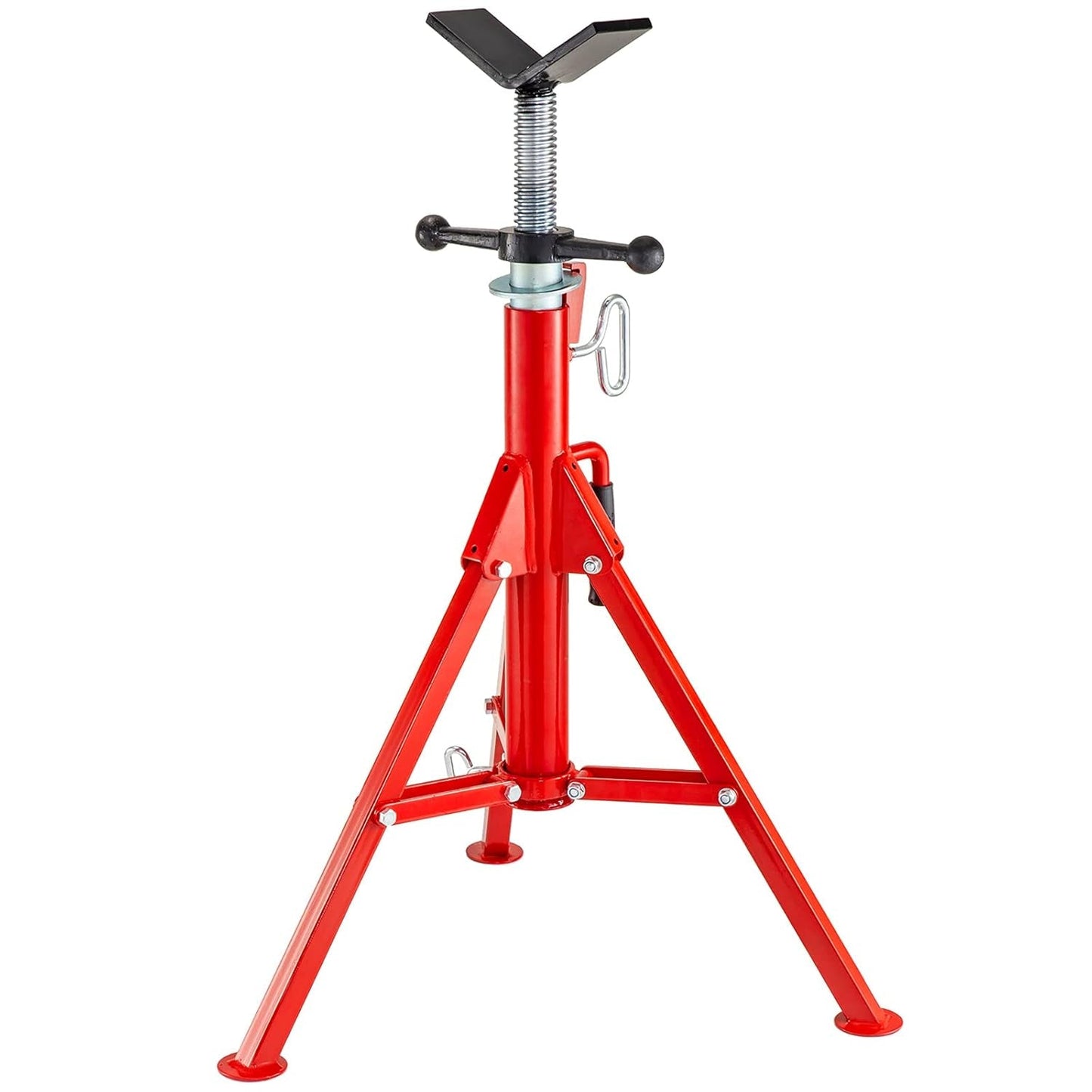 VEVOR slangställ 4500 lbs V-huvud slangställ för att stödja slangen vid gängning, höjdjusterbar upp till 132 cm