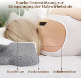 Wellsync Nackkudde Ergonomisk kudde Memory Foam Kudde Ortopedisk kudde för sidosliprar Ryggslipare Magslipare Nacksmärta Vit Grå Cervikala Ortopediska Kuddar Naty Shop
