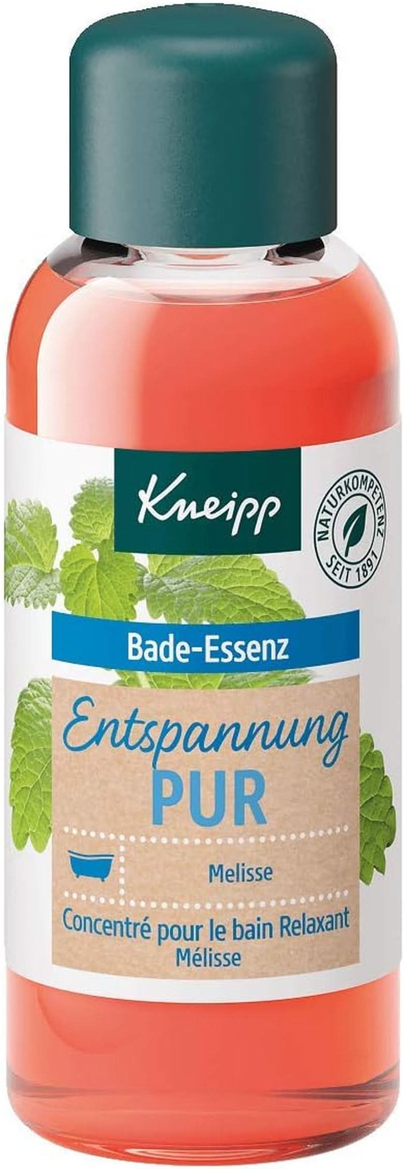 Kneipp Bade, badolja med naturlig indisk melissa eterisk olja och citronmelissextrakt, 100 ml Naty Shop