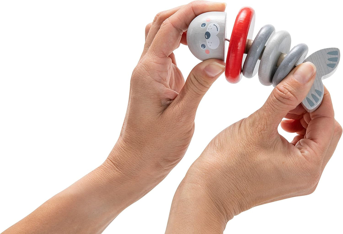 HABA 306691 - Skallerfigurtätning, gripleksak från 6 månader, tillverkad i Tyskland, grå Baby Toys Naty Shop