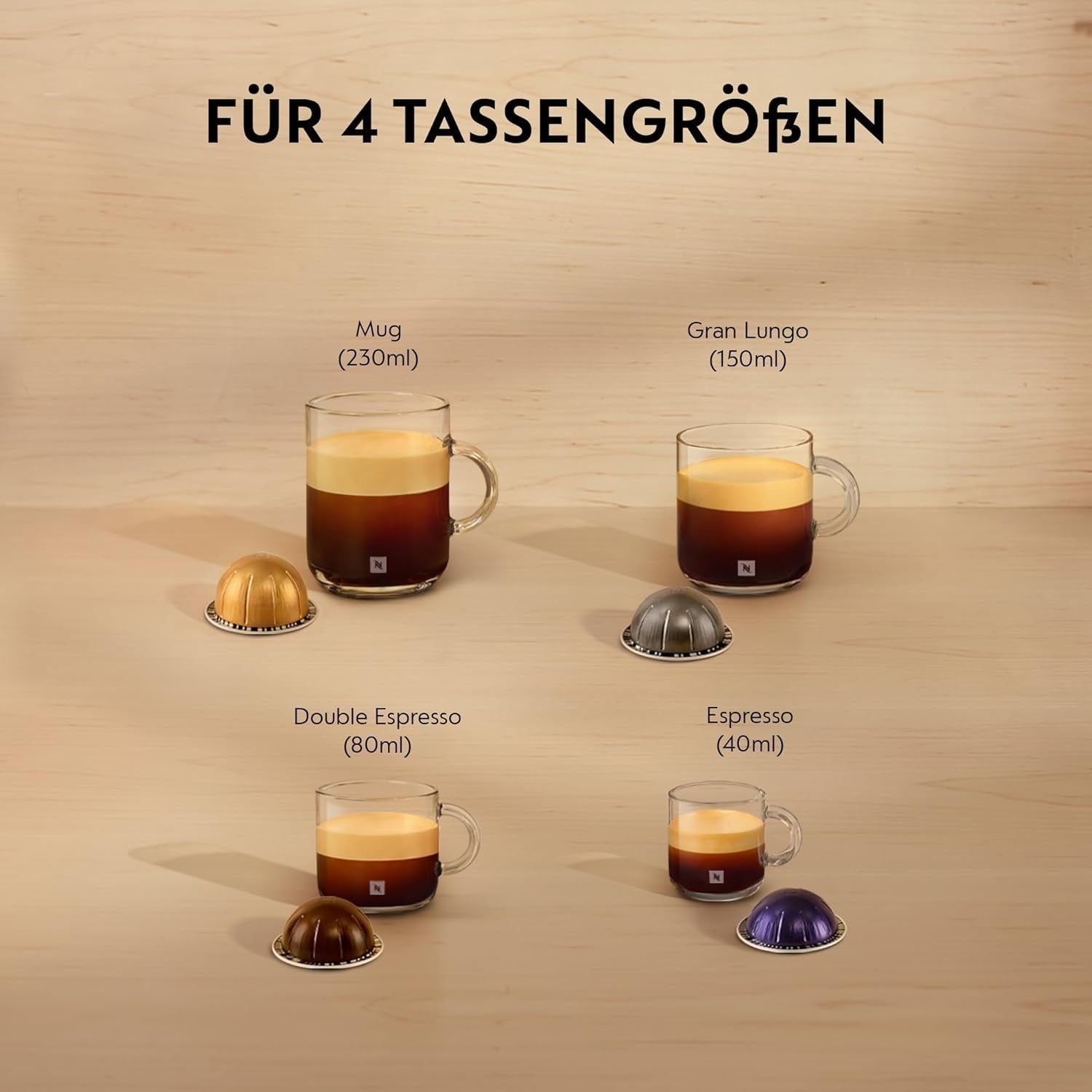 Espressomaskin med Nespresso Krups Vertuo Pop-kapslar, kapacitet: 560 ml, automatisk kapseligenkänning, one-touch-system, 4 koppstorlekar, förkortad uppvärmningstid, hållbar, Aqua Mint, XN9204