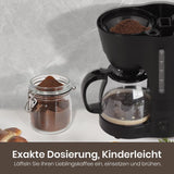 1,25L filterkaffebryggare för 10 koppar filterkaffe, diskmaskinssäker glaskaraff, termos, anti-droppsystem, automatisk avstängning, 600W, vattenfritt kokskydd för hem och kontor